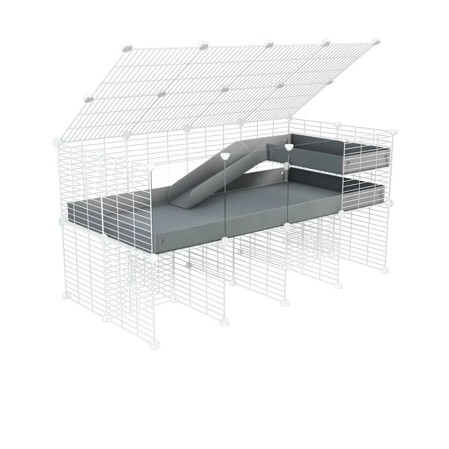 4x2 C&C Guinea Pig Cage with Loft & Stand - Image 11