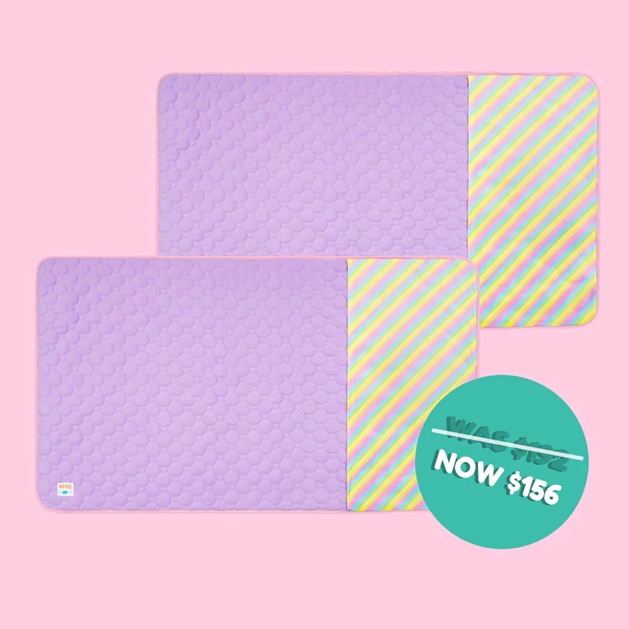 Set of 2 Pocket Fleece Liners for Guinea Pigs | Rainbow Collection - Image 5
